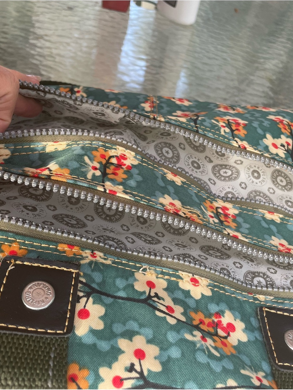 Kipling Colorful Floral Bag Shoulder Crossbody Laptop Case Travel Carry On - Picture 12 of 16